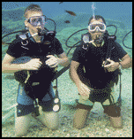 Divers at Green Bay Dive Site in Cyprus